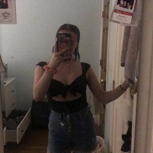 Urban Outfitters dark charcoal cutout bodysuit